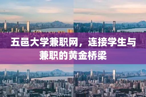 五邑大学兼职网，连接学生与兼职的黄金桥梁