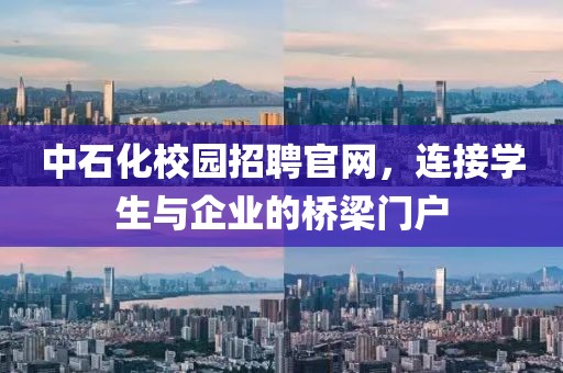 中石化校园招聘官网，连接学生与企业的桥梁门户