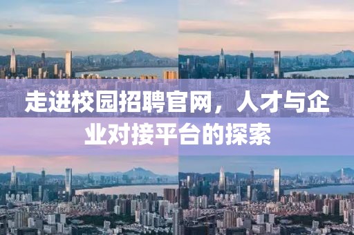 走进校园招聘官网，人才与企业对接平台的探索