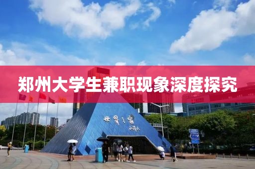 郑州大学生兼职现象深度探究