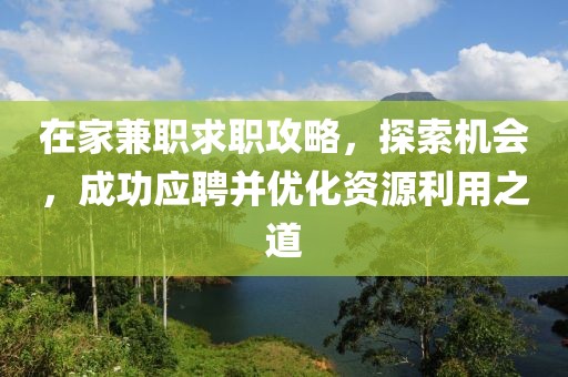 在家兼职求职攻略，探索机会，成功应聘并优化资源利用之道